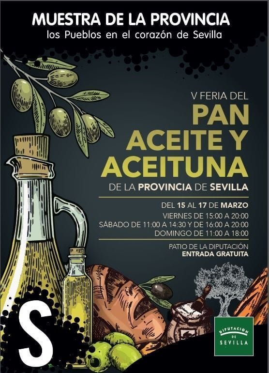Cartel de la V Feria del Pan, Aceite y Aceituna de Mesa 2019